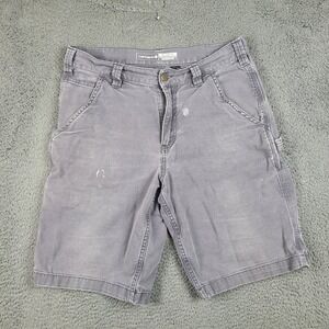 Carhartt Mens 30x11 Relaxed Fit Canvas Work Shorts Grey 103652 029 Utility